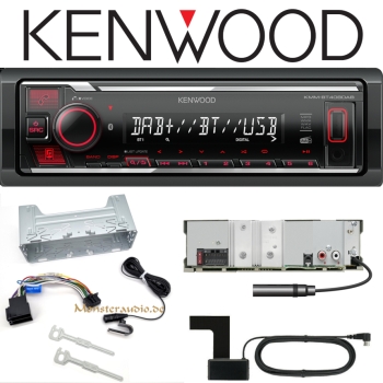 Kenwood KMM-BT408DAB DAB+ Autoradio mit DAB Antenne Bluetooth MP3 USB & AUX-IN (ohne CD)